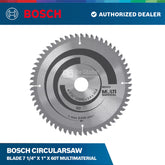 Bosch Circularsaw Blade 7 1/4" x 1" x 60T Multimaterial